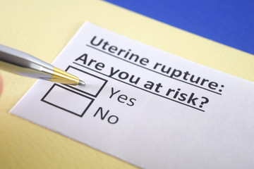 One person is answering question about uterine rupture.