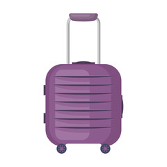 Suitcase vector icon.Cartoon vector icon isolated on white background suitcase.