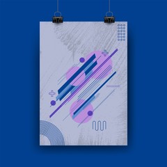 Modern minimalism flyer template design with polygon abstract