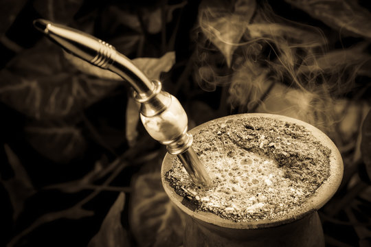 Brasilian Erva Mate Ready to Drink - toned black and white