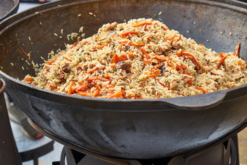 Image pilau. Traditional street food.