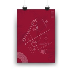 Minimal poster design and flyer template layout