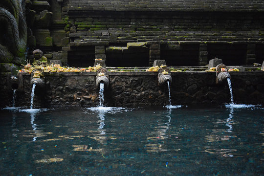 fountain in the park | tirta empul temple, tampak siring - bali