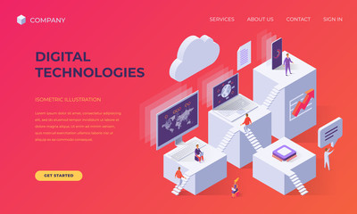 Landing page for computer digital technologies
