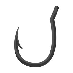 Fish hook vector icon.Cartoon vector icon isolated on white background fish hook.