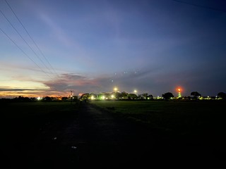 night shift at a refinery