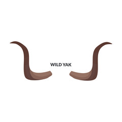 Horn wild yak vector icon.Cartoon vector icon isolated on white background horn wild yak.
