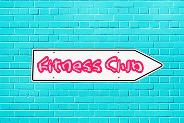 Fototapeta premium Hinweis auf ein Fitness Club