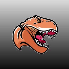 Dino head mascot vector design