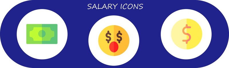 salary icon set