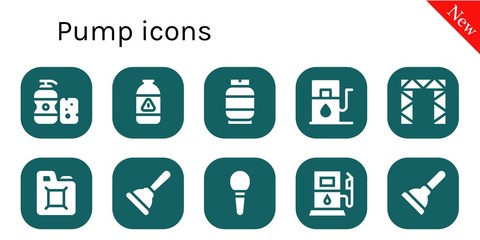 pump icon set