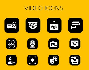 video icon set