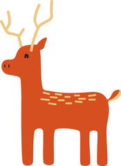 Cartoon deer. Cute Cartoon deer, Vector illustration on a white background. Drawing for children