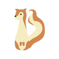 Cartoon squirrel. Cute Cartoon squirrel, Vector illustration on a white background. Drawing for children