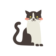 Cartoon cat. Cute Cartoon cat, Vector illustration on a white background. Drawing for children