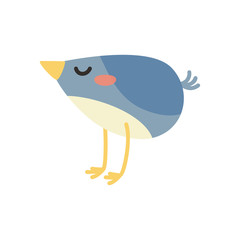 Cartoon bluebird. Cute Cartoon bluebird, Vector illustration on a white background. Drawing for children