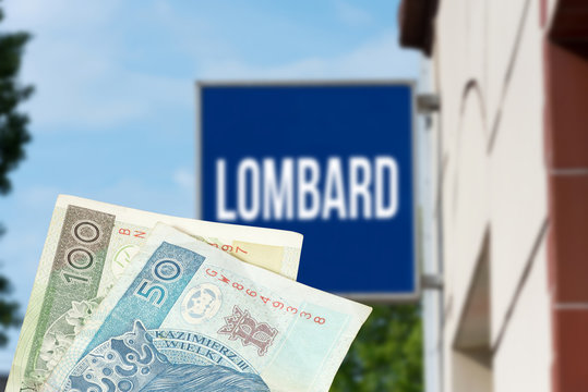 Ein Leihhaus in Polen und Geld Polnische Zloty PLN