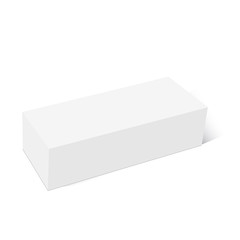 White product cardboard package box. Mock up Vector illustration