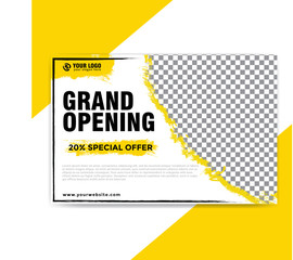 Obraz premium BUSINESS BANNER GRAND OPENING TEMPLATE