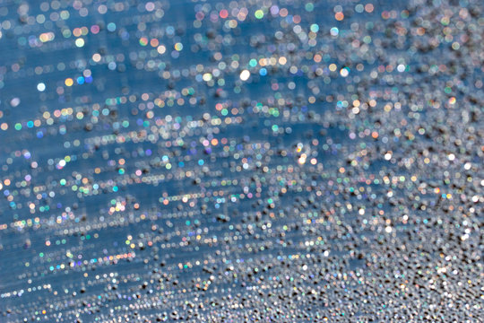 multicolored bokeh from water drops as a background