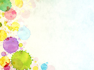 Grunge background with paper texture and paint splashes