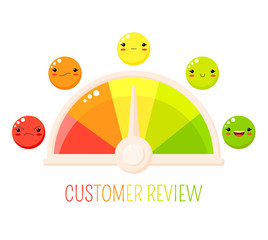 Customer review feedback of quality and service