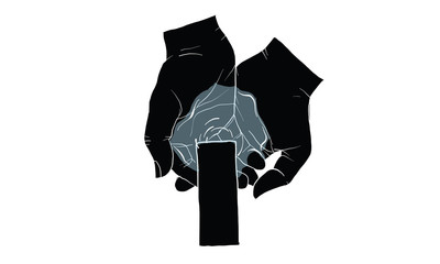 washing hands with water, hands clean vector