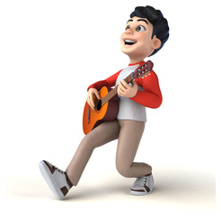 Fun 3D Asian teenager with a manga style