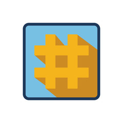 hash tag icon design vector template