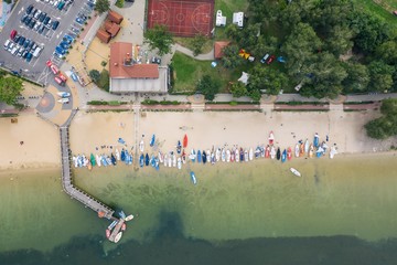Omega yacht racing sailing on lake Pogoria in Dabrowa Gornicza Silesia Poland