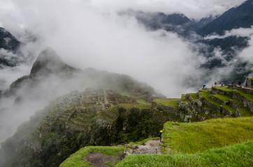 Machu Picchu, located halfway between the Andes and the Amazon rainforest, was colonized by mountain populations, a UNESCO World Heritage Site. One of the seven wonders of the world