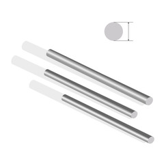 Drawing rods for reinforcing concrete with a diameter. 3d illustration. Image is suitable for illustrating business cards, leaflets on construction, sale of building materials.