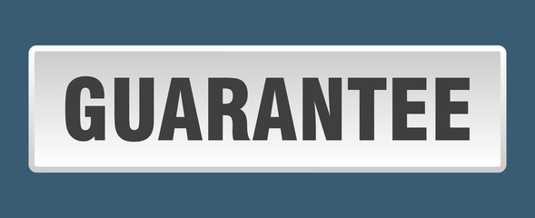 guarantee button. guarantee square white push button