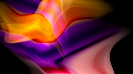 Liquid colors fluid gradients on black background