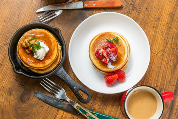 パンケーキセット Very delicious homemade pancake set
