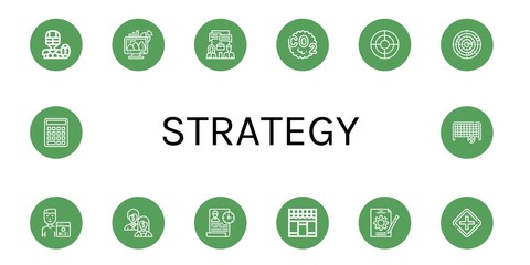 strategy icon set