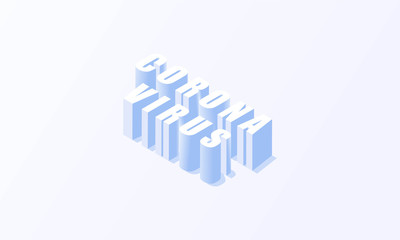 Corona Virus test isometric background vector design.