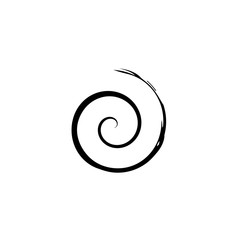 Spiral twirl Shape Cycle Creative Symbol. Wave Icon. Spiral Brush Stroke Element. Round Shape. Stock Vector illustration isolated on white background.