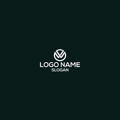 Vector logo art template icon of letter W with source file for web business