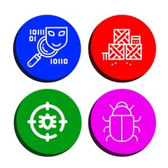 antivirus simple icons set
