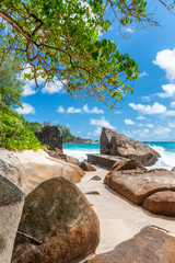 Obraz premium Beautiful view of Anse Intendance in Mahe', Seychelles