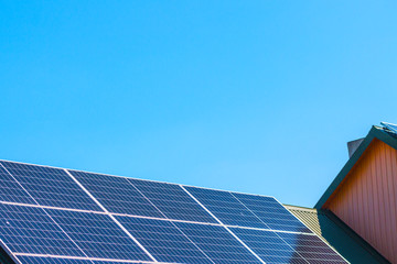solar panels on garage roof