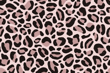 Elegant natural animalistic seamless pattern. Colorful decorative leopard skin background and textile print. Fashionable cat fur wrapping, texture. Vector illustration in flat style