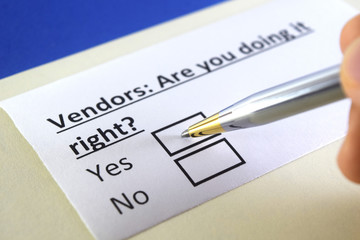 One person is answering question about vendors.