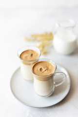 Iced Dalgona Coffee, a trendy fluffy creamy whipped coffee