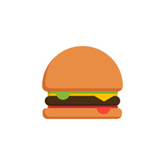 hamburger icon. flat style vector illustration on white background
