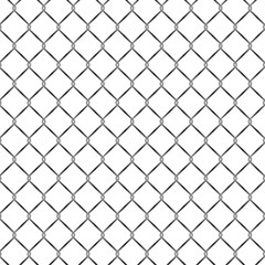 Fototapeta premium Bezszwowe metalowa siatka ogrodzenia wzór ilustracji wektorowych