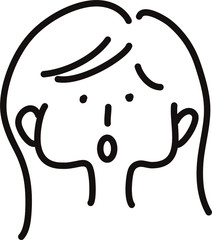 Obraz premium 手描きの人物イラスト