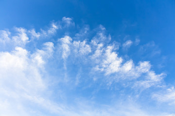 Dust wave clouds in color blue sky