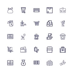 Editable 25 bag icons for web and mobile